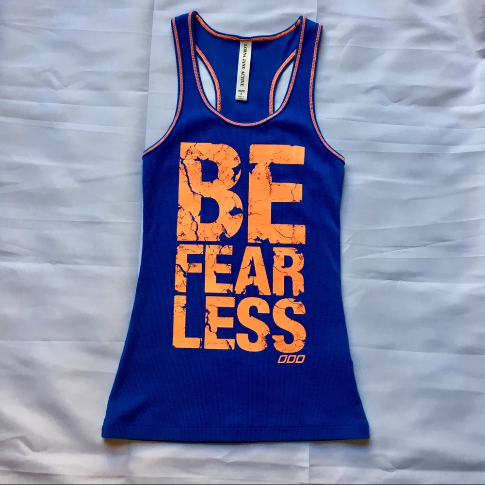 Lorna Jane Blue/Orange Activewear Top